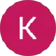 Magenta Google profile icon with the letter K for reviewer Keylin Perez.